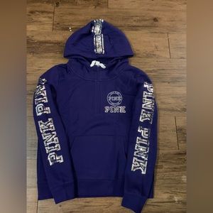 PINK VS PURPLE BLING HOODIE NEW LARGE